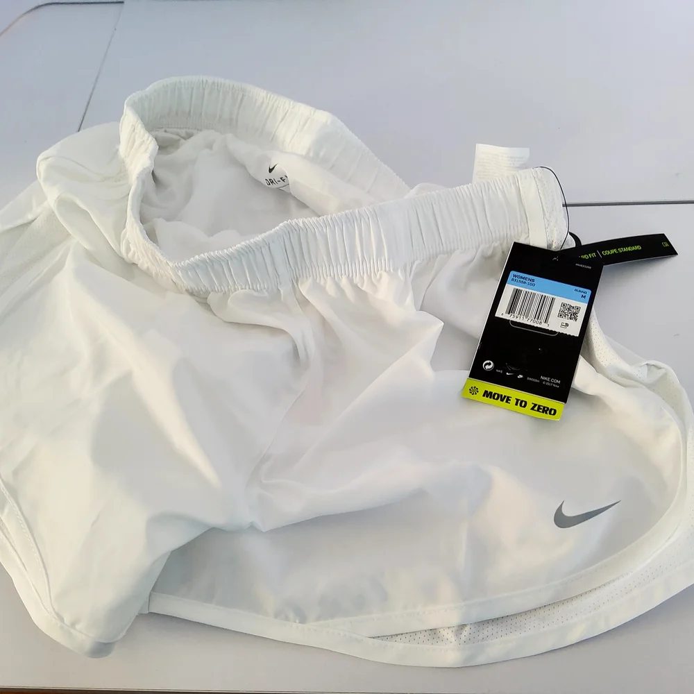 Nike White Athletic Shorts Lightweight Breathable , Size M